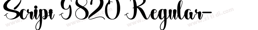Script G820 Regular字体转换